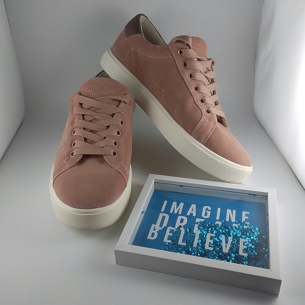 Sam Edelman Ethyl Cameo Pink Suede Sneakers